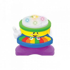 Интерактивная развивающая игрушка - Барабан - пианино (Kiddieland, KID 050195veg)